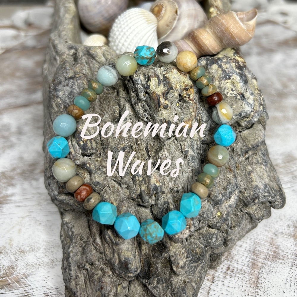 Gemstone beaded bracelet